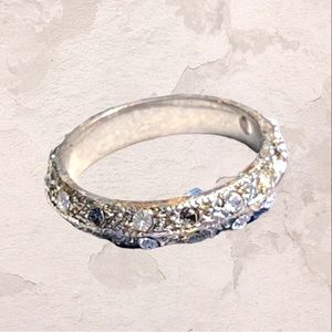 FAUX DIAMOND RING stones all the way around